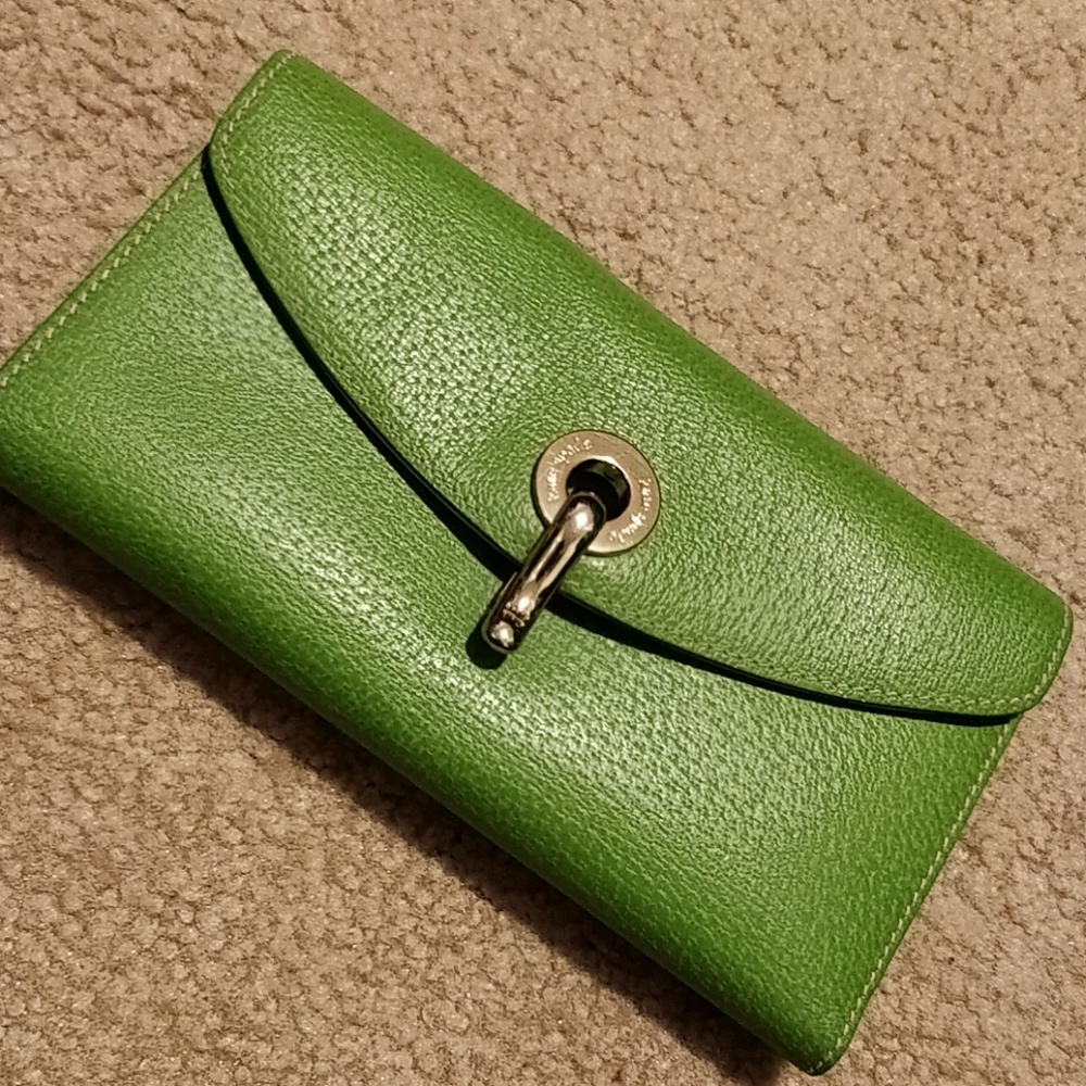 * Kate Spade Green Checkbook Wallet